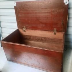 Handmade solid wooden box - $25