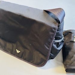 Emporio Armani Baby Changing/Diaper Bag with Bottle Holder And Mat 
