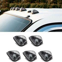 5 PCS CLEAR LENS 16 AMBER LED ROOF TOP RUNNING CAB LIGHTS FOR 1999-2016 FORD F-250 F-350 F-450 F-550 SUPER DUTY E-350 E-450 SUPER DUTY PICKUP TRUCK