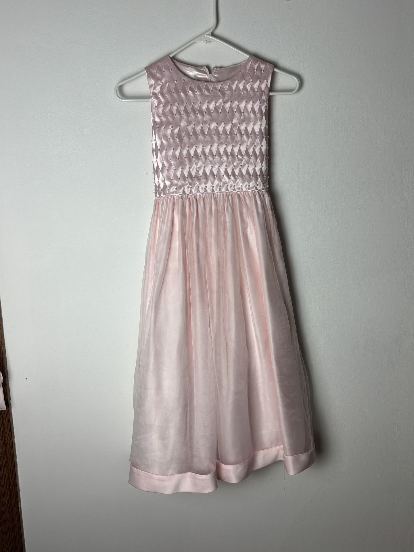 Cinderella Girls Pink Size 10 Dress Special Occ. Bridesmaid Easter Faux Pearl