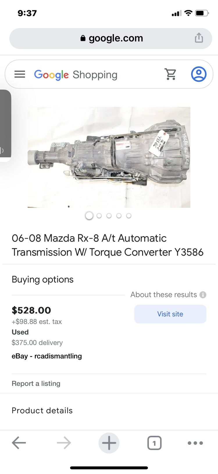 05 08 6 Speed A/t Mazda Rx8 Transmission Bad Torque Converter 
