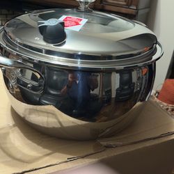 Caldero De 13 Qt De Acero Inoxidable