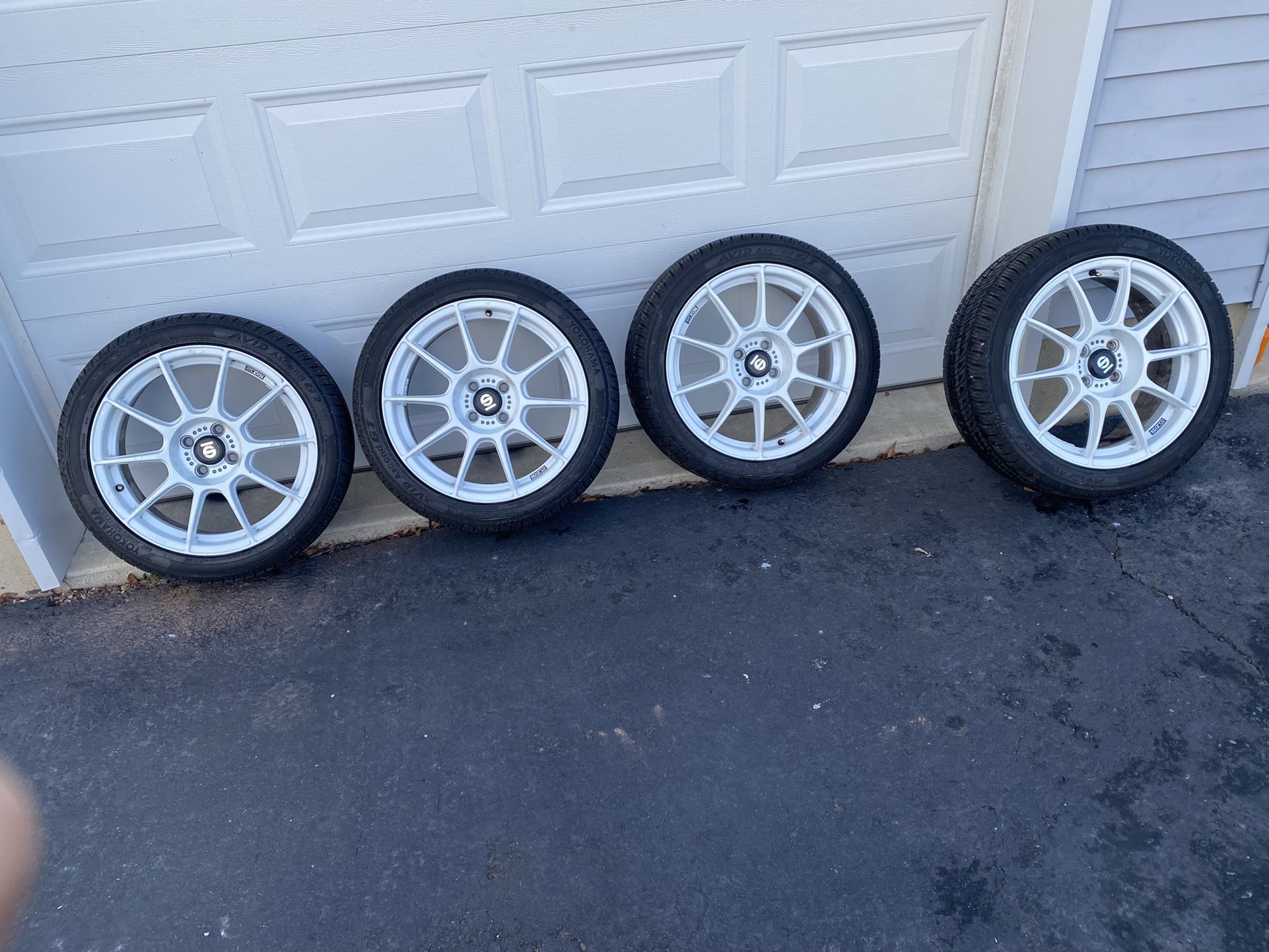 Sparco FF1 Wheels With Tires 17x7 37 Offset 4x100 Lug Pattern