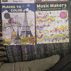 Adult Coloring Books & Gel Pens New