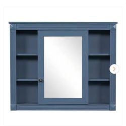 35 in. W x 28.7 in. H Rectangular Wall Mounted Bathroom Storage Cabinet, Medicine Cabinet with Mirror