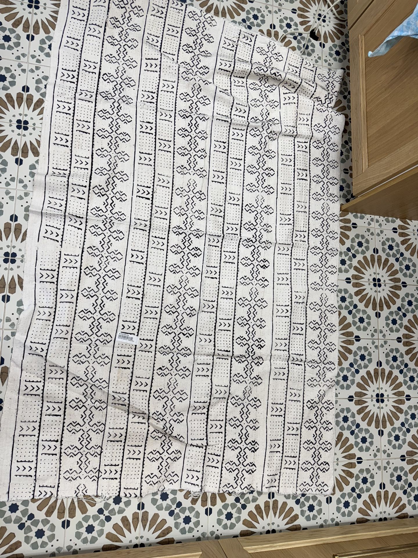 Mud cloth White/black