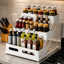 [NEW] 3-Tier Spice Rack Organizer - White/Black