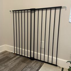 Tall Baby Gate Black Wall Mounted