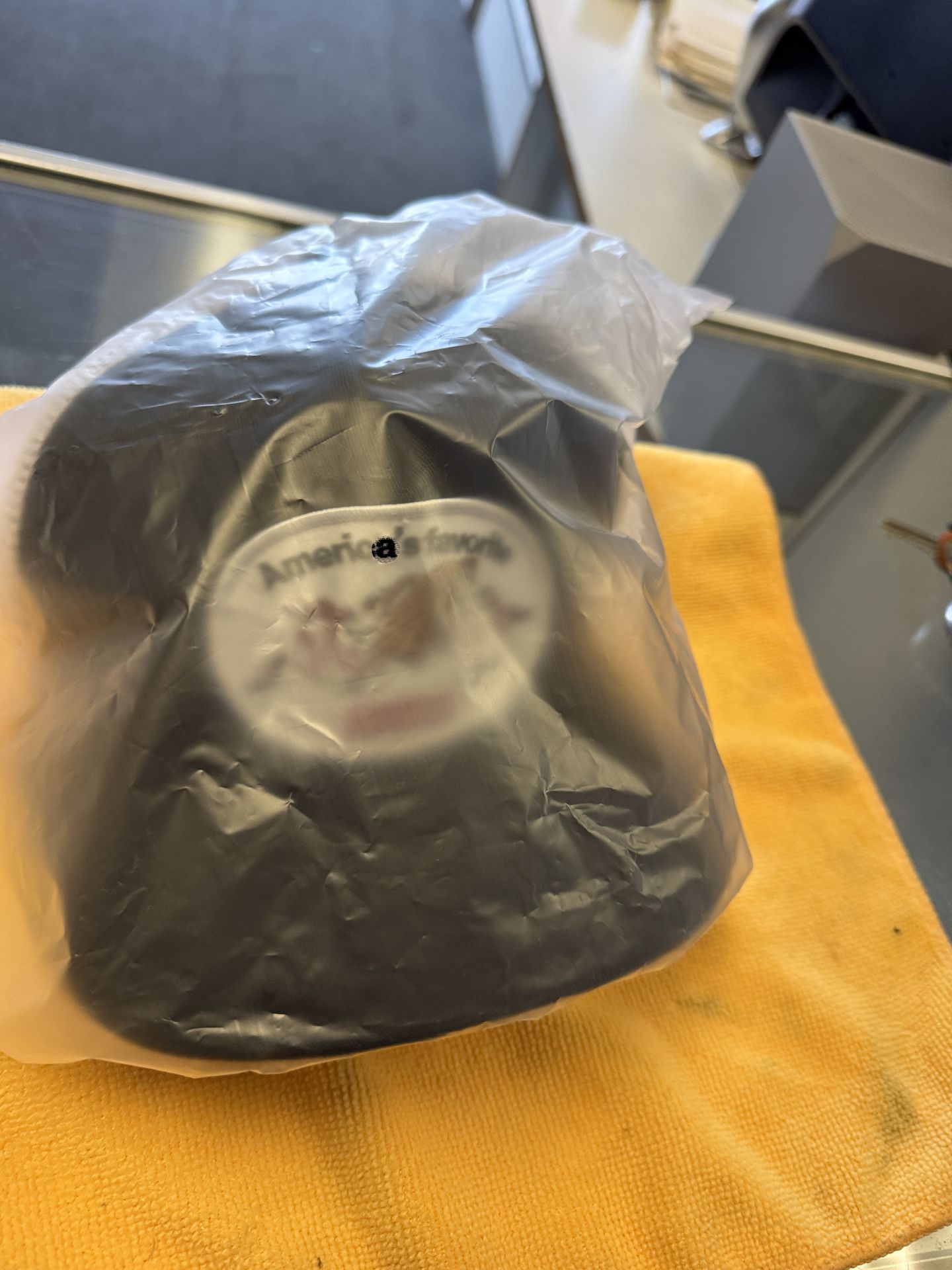 Supreme America's Favorite Mesh Back 5-Panel hat in black. V