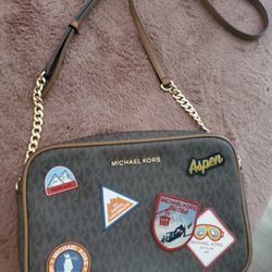 Michael Kors ASPEN Collection Monogram Large EW Crossbody Bag 