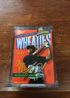 1998 Wheaties 75 years of Champions 24K Gold Signature Mini Box - Tiger Woods