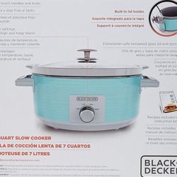 Teal Black And Decker Slow Cooker 
