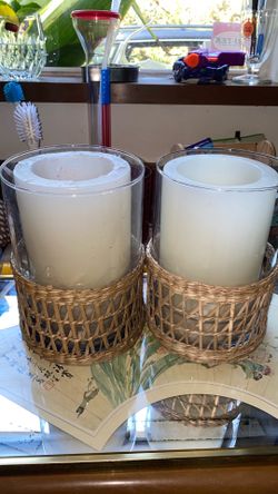 Two candleholders