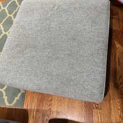Grey Fabric Ottoman 