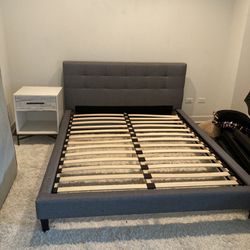 Grey Queen Size Bed-frame 