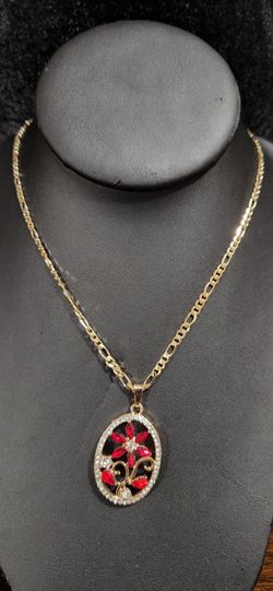 Red Flower Premium Gold Dipped Jewelry
