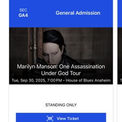 Marilyn Manson concert tickets