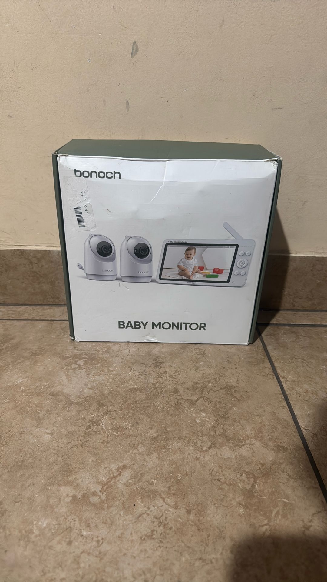 bonoch MegaView Baby Monitor with 2 Cameras, 7" 720P HD Split Screen Baby Monitor