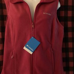 WOMANS VEST COLUMBIA RED 