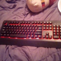 Keyboard Glowing Red Green And Yellow