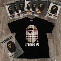 bape burberry shirt