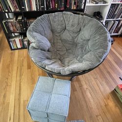 Papasan With Stand And Footstool