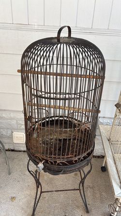 Large Vintage Decorative Metal Birdcage