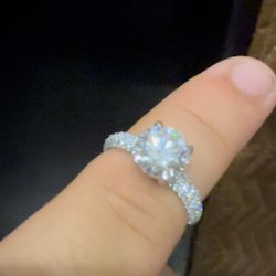 Vvs2 D Color 14kt Gold 3ct Wedding Ring