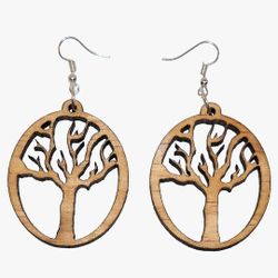 $10 Each Pair New Hand Carved Wood Sterling Silver Earrings