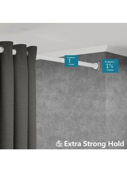 ALLZONE Shower Curtain Rod Tension No Drill, 42-83 Inches,Heavy Duty Tension Curtain Rod