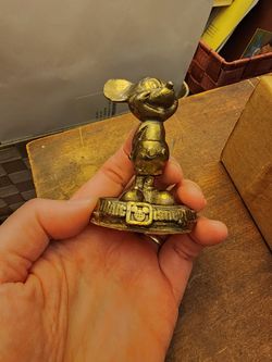 Vintage brass Mickey Mouse figurine/paperweight. 