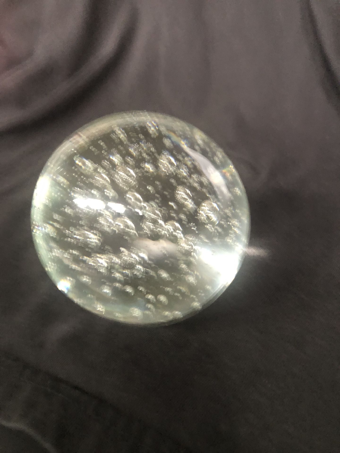 Art Glass Round Clear 2 1/2”