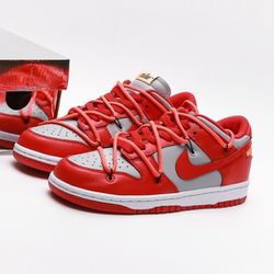 Nike Dunk Low Off White University Red 10