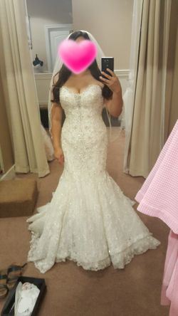 Allure bridal dress size 10 Ivory wore once