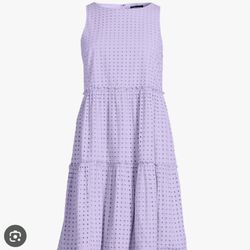 Lilac Eyelet Babydoll Dress
