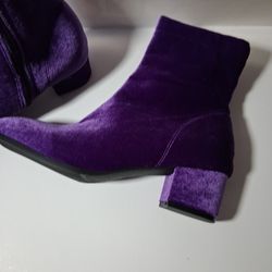 Purple swade ankle boots