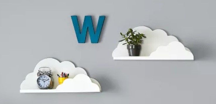 Cloud Decorative Wall Kids' Shelf White - Pillowfort
