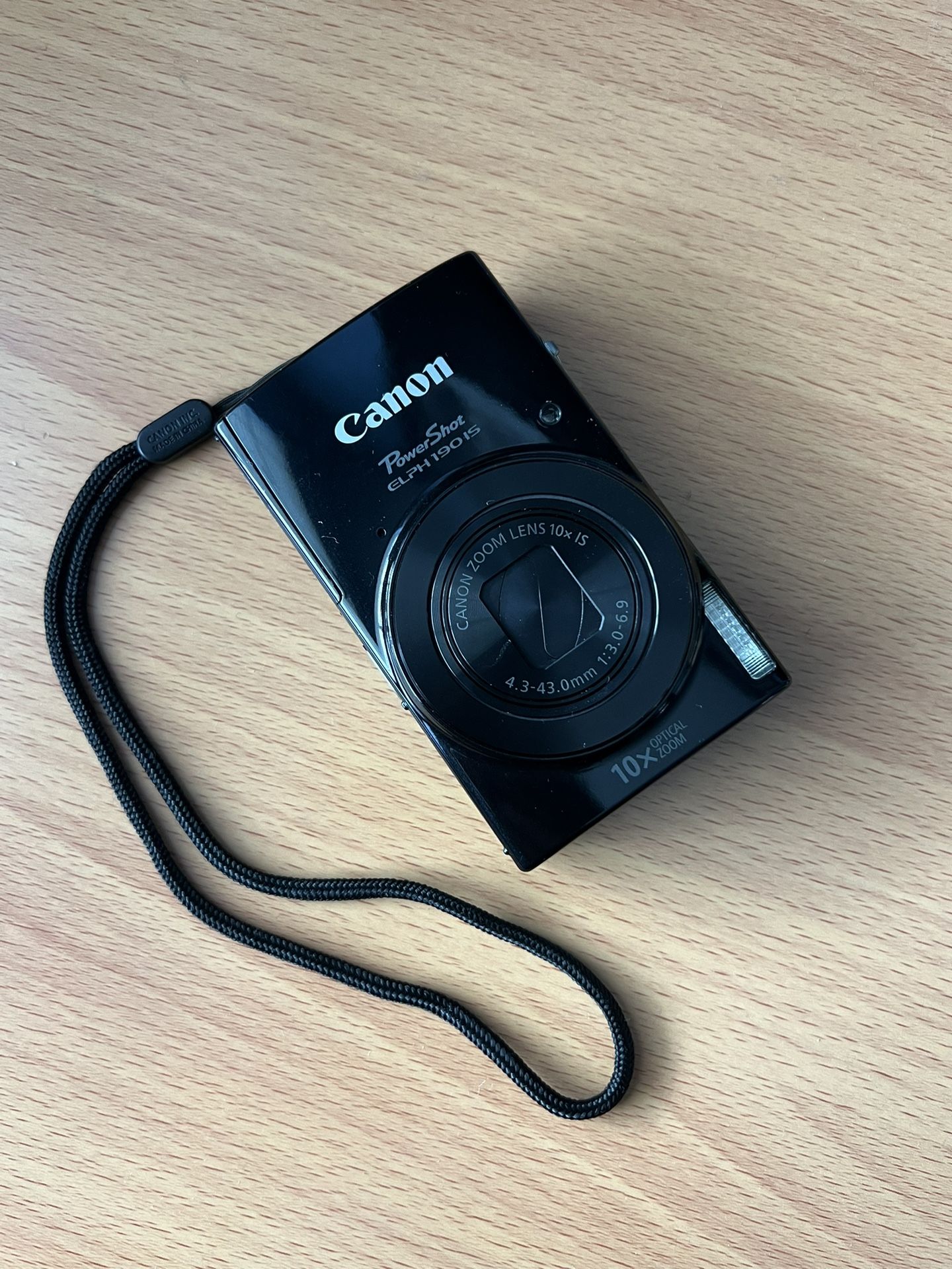 Canon Powershot ELPH 190 IS Black Digital Camera
