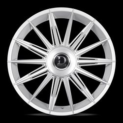 🔥 24X10 DOLCE MIRELLI Silver Brush Face Wheels 🔥