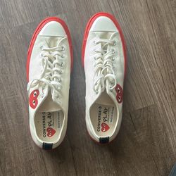 Converse Comme De Gar Son Red and baige Size 11 Men’s 