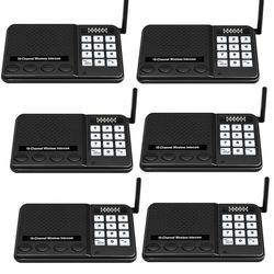 6 Pack Intercoms Wireless for Home - Long Range 1 Mile Wireless Intercom System