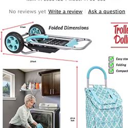 Trolley Dolly Standard Folding Hand Truck, 110 lb. Capacity, Moroccan Tile (01-581)