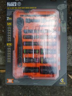 Klein Tools Flip-24 Deep-Well Impact Socket Set