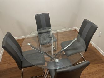 Glass Dining Table 4 People 