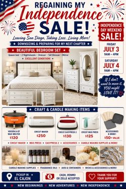 Moving Sale-Regaining My Independence