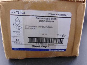 1" Conduit Steel Snap Straps - 1 box of 50