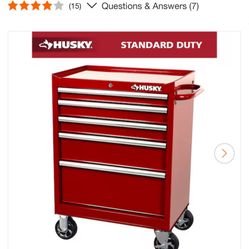 Standard-Duty 27 in. W x 18 in. D 5-Drawer Red Rolling Tool Cabinet