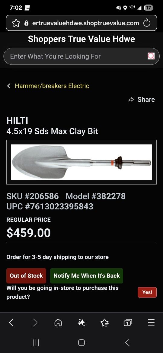 HILTI Max Clay Bit
