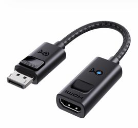 Cable Matters 8K DisplayPort 1.4 To HDMI 2.1 Adapter With 4K 240Hz / 8K 60Hz, Unidirectional DisplayPort To HDMI 2.1 Cable Adapter, Supports RTX5080, 