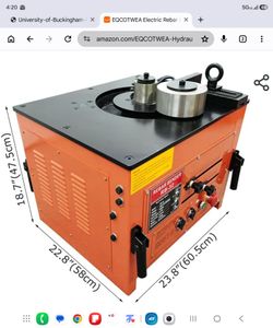 Rebar Bending Machine, up to 1 inch diameter.